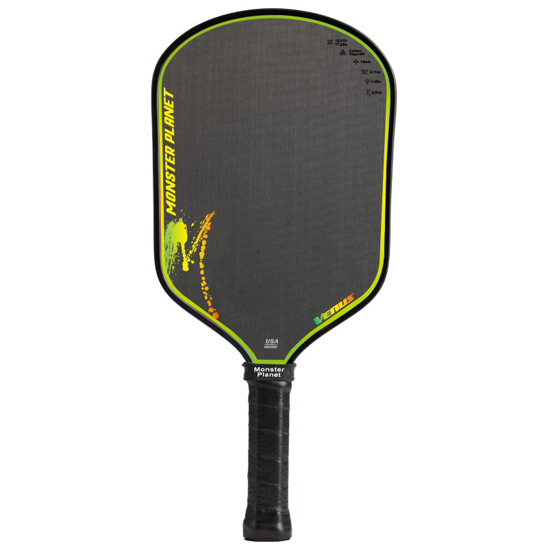 One-piece hot press racket Venus rimmed black