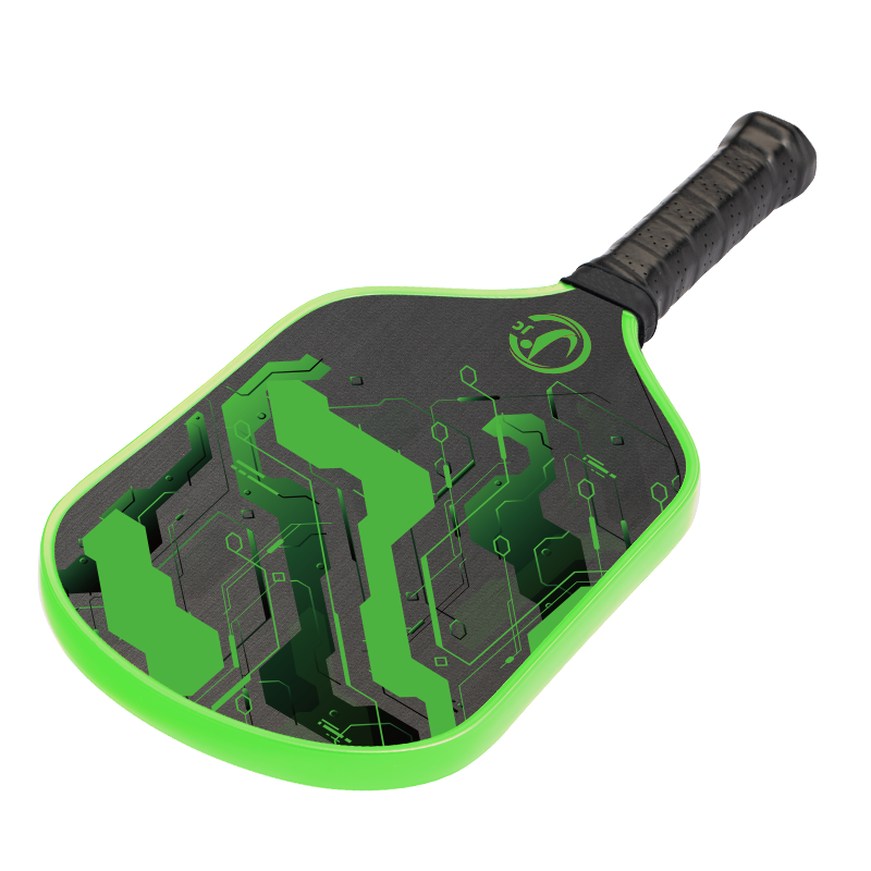 One-piece hot press racket Venus rimmed green