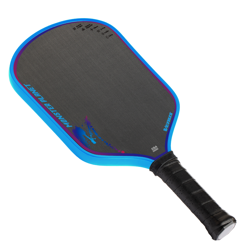 One-piece hot press racket Venus rimmed blue