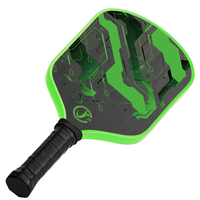 One-piece hot press racket Venus rimmed green