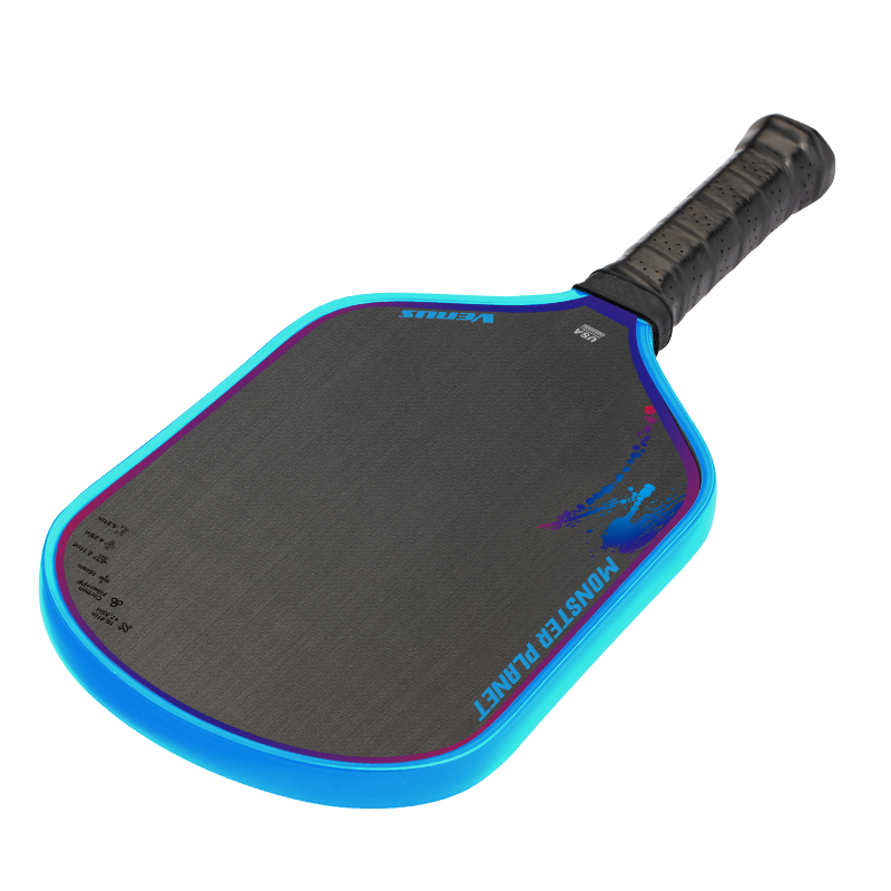 One-piece hot press racket Venus rimmed blue