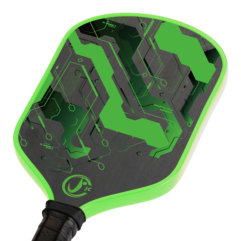 One-piece hot press racket Venus rimmed green