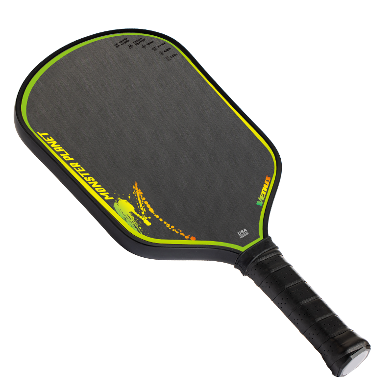 One-piece hot press racket Venus rimmed black