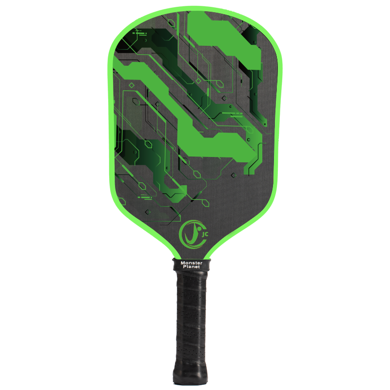 One-piece hot press racket Venus rimmed green