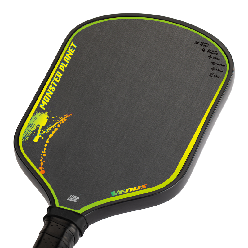 One-piece hot press racket Venus rimmed black
