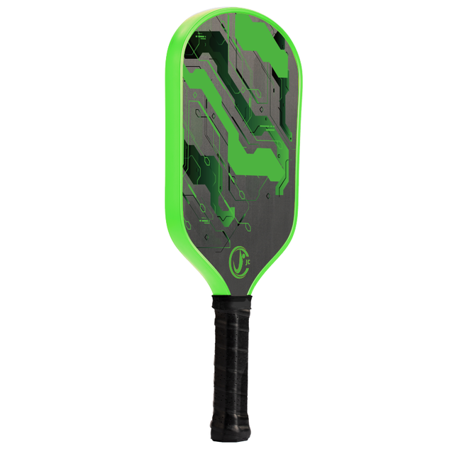 One-piece hot press racket Venus rimmed green